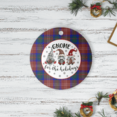 Clan Chisholm Hunting Modern Tartan Tartan Crest Gnome Round Ceramic Ornament RU91 Chisholm Hunting Modern Tartan Tartan Christmas